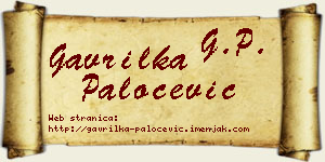 Gavrilka Paločević vizit kartica
